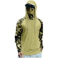 thumbnail image 1 of Havenx Mens Uv Protection Fishing Shirts Raglan Long Sleeve Hoodies with Mesh Visor Hooded Rapid Dry Shirt Rash Guard Hiking Running Fishing Athletic Workout Blouses,Green L, 1 of 3