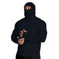 thumbnail image 1 of Havenx Mens Uv Protection Shirts Long Sleeve Upf 50+ Shirt with Mask Hooded Uv Protection Rash Guard Thumbhole Hiking Running Swim Athletic Workout Blouses,Black L, 1 of 5