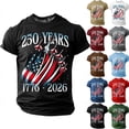 thumbnail image 1 of Havenx Patriotic T Shirts for Men Crewneck Short Sleeve Shirt American Flag Design Graphic Tshirts Freedom We the People Classic Summer Tee Tops,Light Blue M, 1 of 6