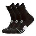 thumbnail image 1 of Havenx Running Socks for Men and Women, Athletic Mid-Calf Socks for Travel, Jogging and Sports Enthusiasts 3 Pairs,Black, 1 of 1