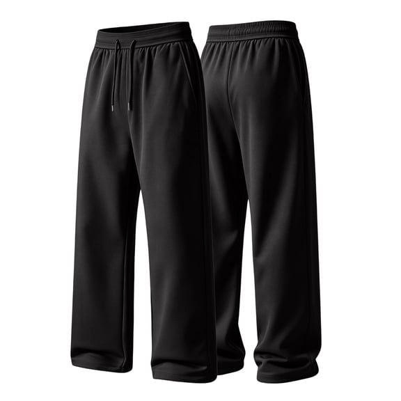 Havenx Soft Wide Leg Sweatpants for Men Drawstring Elastic Waist Jogger Pants with Side Pockets Track Pants Relaxed Lounge Loose Fit Athletic Casual Pant