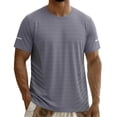 thumbnail image 1 of Havenx Summer Cooling Ice Silk T-Shirts for Men Short Sleeve Crew Neck Shirts Rapid Dry Moisture-Wicking T-Shirts Sports Fitness Cooling Fishing Workout Gym Top,Gray M, 1 of 5
