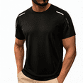 thumbnail image 1 of Havenx Summer Cooling Ice Silk T-Shirts for Men Short Sleeve Crewneck Shirt Rapid Dry Moisture-Wicking T-Shirts Lightweight Comfortable Sports Fitness Workout Tees,Black XL, 1 of 5