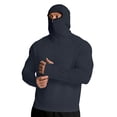 thumbnail image 1 of Havenx Sun Protection Shirts for Men Long Sleeve Upf 50+ Hoodie with Mask Hooded Uv Protection Rash Guard Thumbhole Fishing Casual Summer Lightweight Hiking Clothing,Navy M, 1 of 5