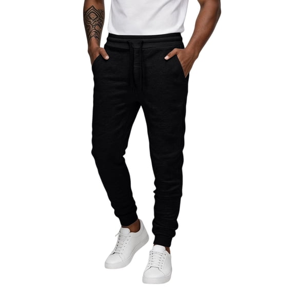 Havenx Sweatpants for Men Tapered Legs Drawstring Joggers with Pockets Elastic Waist Open Bottom Sweatpants Loose Fit Soft Fall Winter Comfy Workout Pant,Navy XL