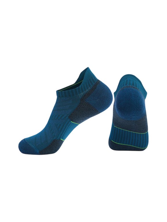 Unisex Wool Socks No Show Tab Ultra-Lightweight with Cushion,Dark Blue