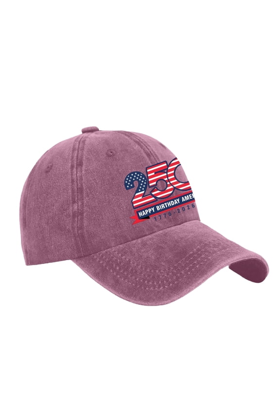 Us 250th Anniversarys Sun Hats Usa Baseball Cap American Flag Adjustable Hat Retro Patriotic 1776–2026 250th Anniversary Hat,Purple
