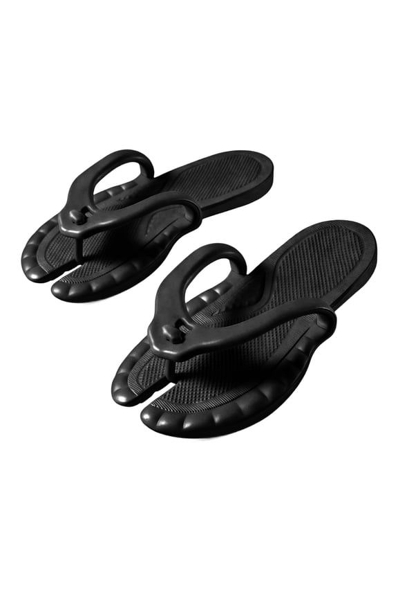 Women's Foldable Flip-Flop Travel Shower Shoes Non-Slip Slides Dry Quickly Hotel Spa Sandals Portable Hotel Sandals for Spa Nail Salon Beach Pool Gym,Black 43(US-10)
