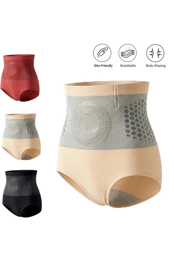 Women's High Waisted Butt Lifting Panties Seamless Tummy Control Shapewear Underwear Breathable Slimming Shaper for Daily Wear,Beige 2XL