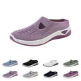 thumbnail image 1 of Havenx Women's Woven Orthopedic Soft Shoes Slip on Soft Sole Mesh Comfort Sneakers with Arch Support Comfortable Wide Width Diabetic Footwear,Black 43(US-10), 1 of 4