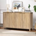 thumbnail image 1 of Haverchair 4-Door Fluted Buffet Storage Cabinet, Modern Wave Fluted Sideboard Buffet Cabinets with Storage & Adjustable Shelf, Accent Console Table Credenza for Living Room Kitchen Entryway, 1 of 8