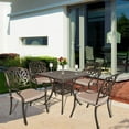 thumbnail image 1 of Haverchair 5 Piece Patio Dining Set, Outdoor All-Weather Cast Aluminum Dining Table Set with Khaki Cushions, 1 of 8
