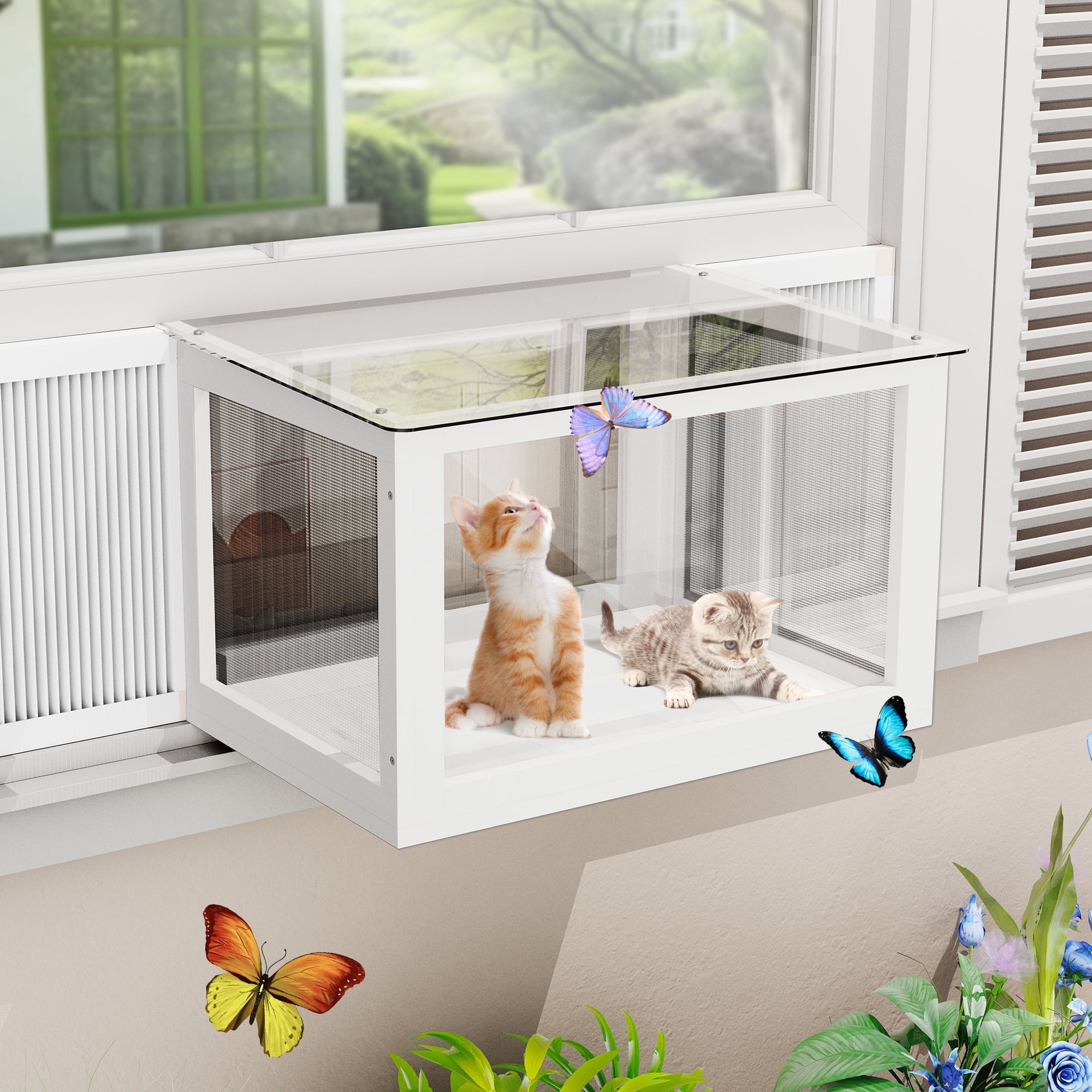 Haverchair Cat Window Box, Catio Outdoor Cat Enclosure with Bug Proof ...
