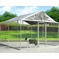 thumbnail image 1 of Haverchair Outside Dog Kennel with Roof, 10x10x7FT Large Outdoor Dog Kennel Heavy Duty Dog Cage Run Playpen Pen with Secure Lock, Water&UV-Resistant Proof (118"L x 118"W x 83"H), 1 of 7