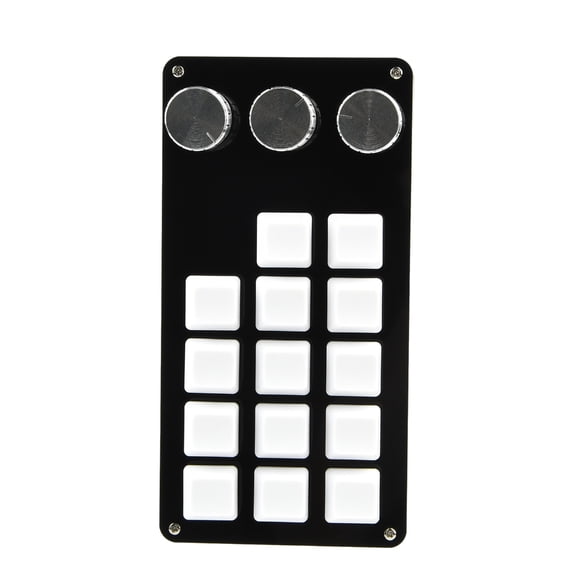Havezk 14 Keys Keyboard with 3 Knob Customizable Gaming Video Editing 14 Keys Accessory for Home Office