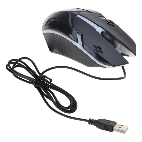 Havezk Ergonomic Gaming Mouse Button LED 1000 DPI USB Computer Mouse Colorful Accessory for Home Office