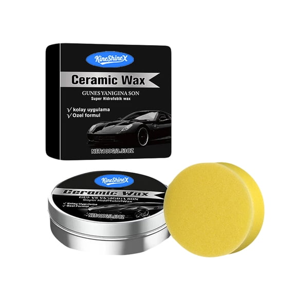 Havghivg 100g Ceramic Car Wax, Gloss Boost Stain & Oxidation Resistance, Easy Wipe-On Polish, Paint Repair & Maintenance for All Vehicles