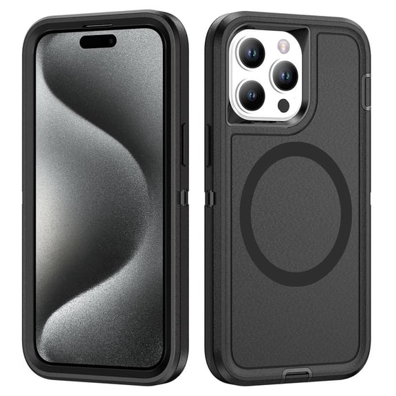Havilah For Iphone 15 Pro Max Case Life Waterproof Rugged Compatible With Magsafe Magnetic For Iphone Cover(Black)