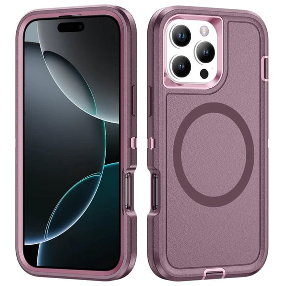 Havilah For Iphone 16 Pro Max Case Life Waterproof Rugged Compatible With Magsafe Magnetic For Iphone Cover(Purple+Pink)