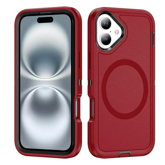 Havilah For iPhone 16 Case Life Waterproof Rugged Compatible With Magsafe Magnetic For Iphone Cover(Red)