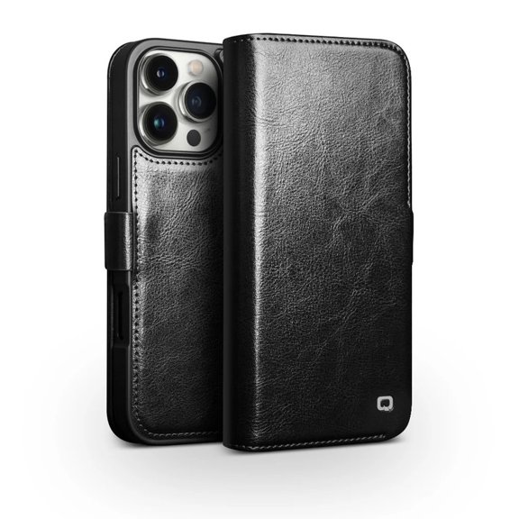 Havilah For iPhone 16 Pro Case Classic Leather Case iPhone 16 Pro Cover with Card Slot - Quality Material apple 16 Pro cover- Black 2