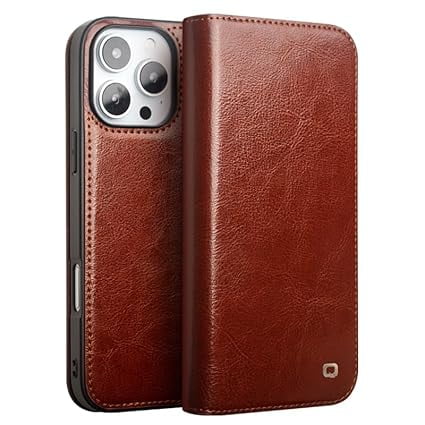 Havilah For iPhone 16 Pro Max Case Classic Leather Case iPhone 16 Pro Max Cover with Card Slot - Quality Material For apple 16 Pro Max cover- Brown