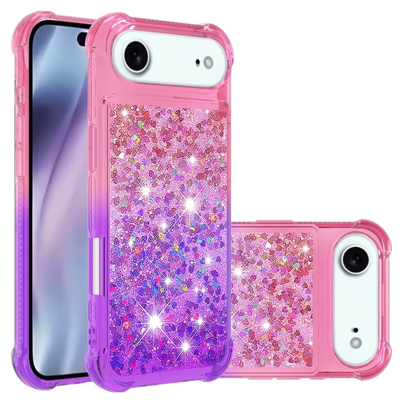 Havilah For iPhone Air TPU Case Gradient Quicksand Phone Back Cover - Pink+Purple