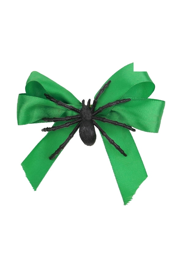 Halloween Hair Clip 2 Pcs - Spider Bow Accessory for Cosplay Cute Side Clip Unique Bangs Clip - Green -51