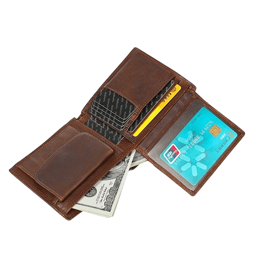 Havilah Men’s Wallet Horizontal Retro Crazy Leather Anti-Magnetic Clutch