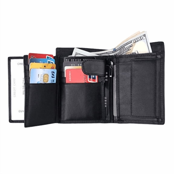 Havilah Men’s Wallet Leather 3-Folding Card Holder RFID Blocking