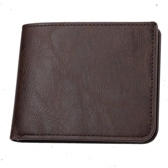 Havilah Men’s Wallet Leather Short Money Clip Purse with Driver License Holder Dark Brown