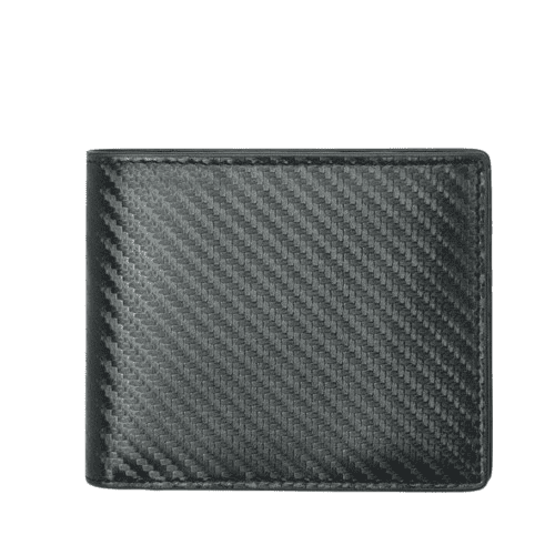 Havilah Men’s Wallet RFID Anti-Skimming Billfold Short Style Carbon Fiber Pattern Black