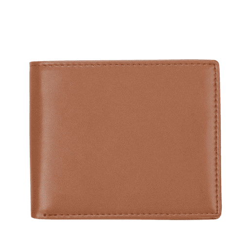 Havilah Men’s Wallet RFID Anti-Skimming Short Style Billfold Plain Weave Ultrafiber Brown