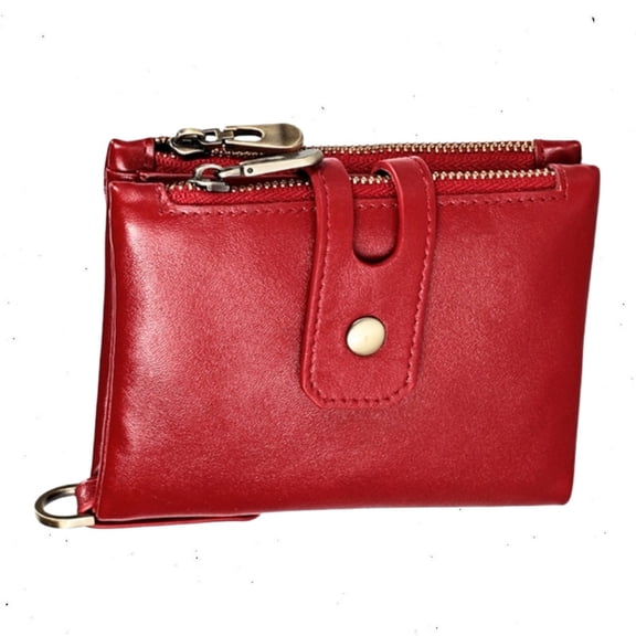 Havilah Mens Wallet Antimagnetic RFID Multi-Function Leather Wallet with Card Holder Red