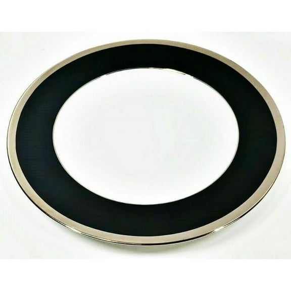 Haviland Laque De Chine Platinum Aubergen Salad Dessert Plate 8 1/2