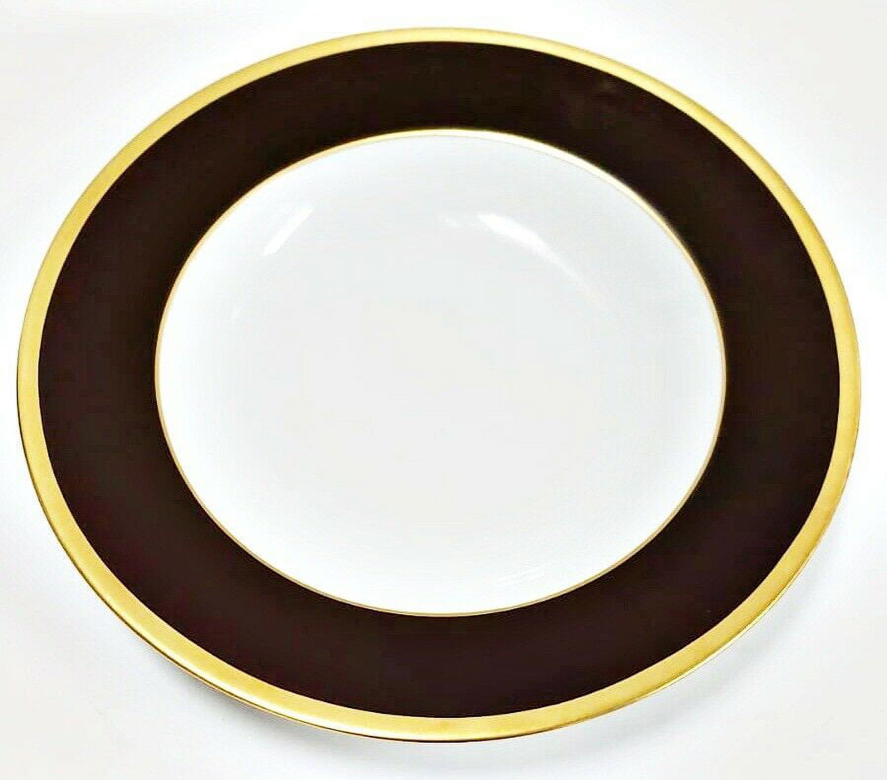 Haviland Limoges Laque De Chine Gold Rim Chocolat Large Rim Soup Bowl