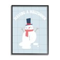thumbnail image 1 of Having A Meltdown Funny Snowman Holiday Graphic Art Black Framed Art Print Wall Art, 1 of 7