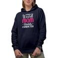 thumbnail image 1 of Having a Weird Mom Builds Character, Funny Mother's Day, Navy Blue Hooded Sweatshirt or Hoodie, 2XL, 1 of 5