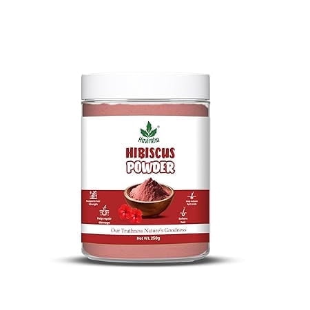 Havintha Hibiscus Flower Powder for Hair Growth | Cleanses Hair | 100% Natural - 250Grams