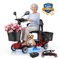 thumbnail image 1 of Havlo 4-Wheel Mobility Scooter for Seniors & Adults, 12.4-Mile Range, Removable Lithium Battery, Wider Adjustable Seat & Armrests, Foldable Electric Mobility Scooter for Everyday & Outdoor Use,Red, 1 of 12