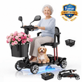 thumbnail image 1 of Havlo 4-Wheel Mobility Scooter for Seniors & Adults, 12.4-Mile Range, Removable Lithium Battery, Wider Adjustable Seat & Armrests, Foldable Electric Mobility Scooter for Everyday & Outdoor Use,Black, 1 of 12