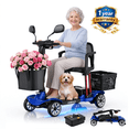 thumbnail image 1 of Havlo 4-Wheel Mobility Scooter for Seniors & Adults, 12.4-Mile Range, Removable Lithium Battery, Wider Adjustable Seat & Armrests, Foldable Electric Mobility Scooter for Everyday & Outdoor Use,Blue, 1 of 12