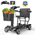 thumbnail image 1 of Havlo 37.5 lbs Lightweight Mobility Scooter for Seniors & Adults, Foldable 4-Wheel Travel Scooter with Removable Lithium Battery, 32-Mile Range, 270W Brushless Motor, for Shopping,Cruises,Black, 1 of 14
