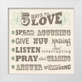 thumbnail image 1 of Havoc Gifts 15x15 White Modern Wood Framed Museum Art Print Titled - Five Ways To Love, 1 of 4