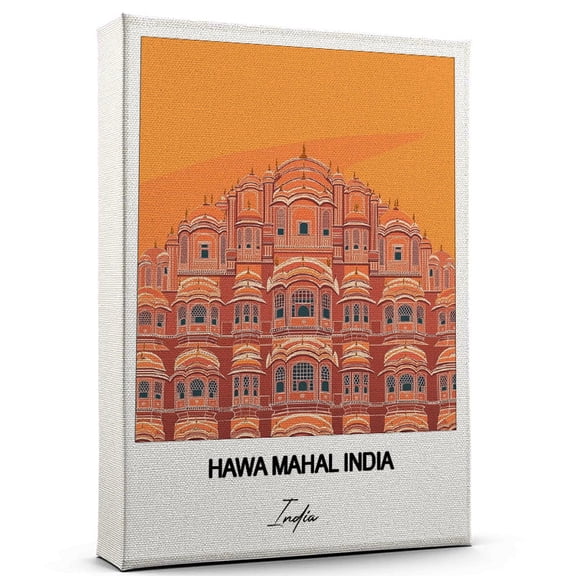 Hawa Mahal India Travel Scenic Canvas Wall Art -India Canvas Nature-Inspired Print for Bedroom, Living Room, or Office Travel Gift