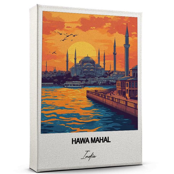 Hawa Mahal Travel Wall Canvas Elegant and Cultural Art Print India Canvas Print Ideal Gift for Travel Lovers
