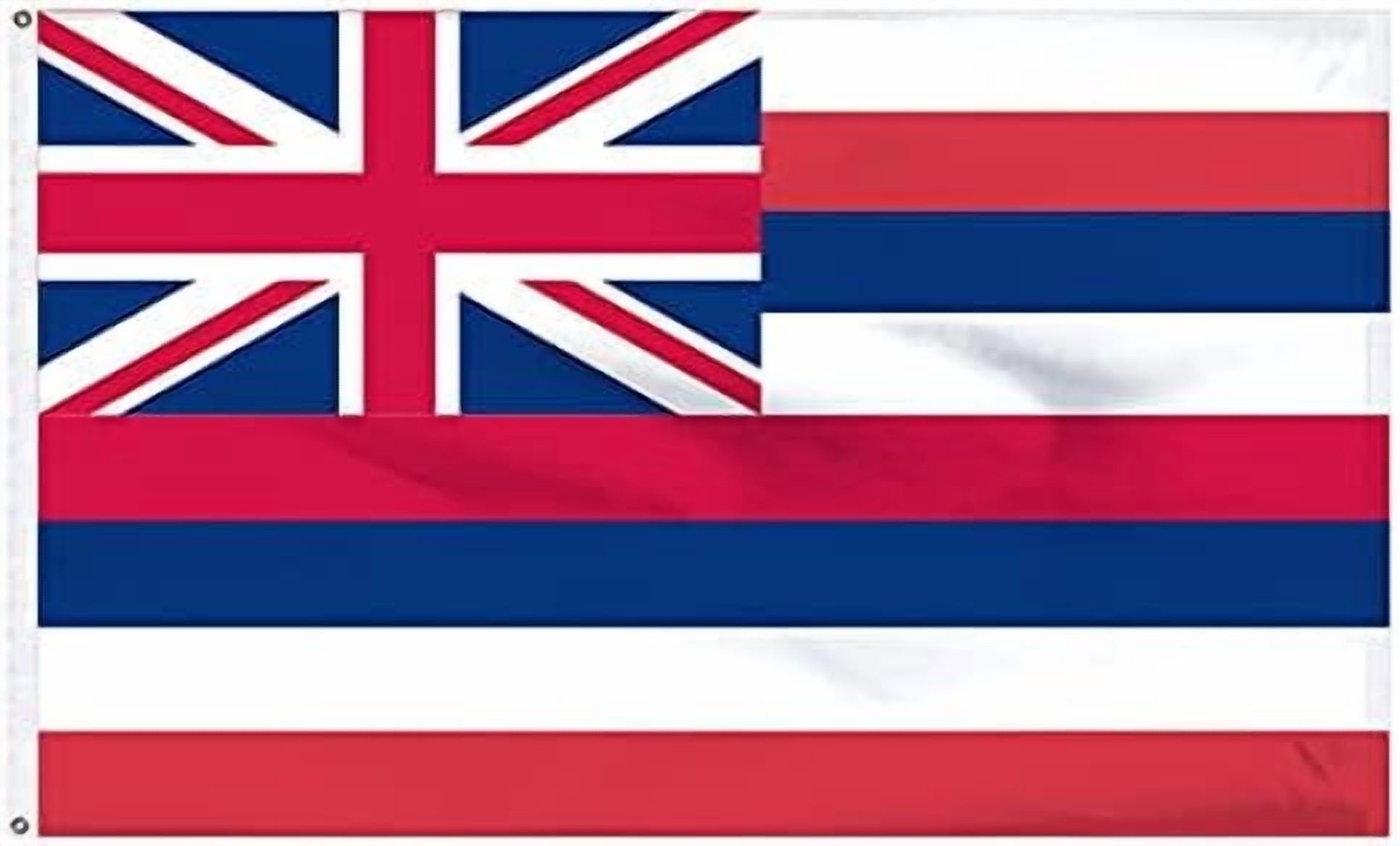Super Tough Hawaii Flag | 2ft x 3ft Durable Nylon | Strong Canvas Heading & Brass Grommets | Fade-Resistant Colors | Indoor & Outdoor Display | All-Weather Construction | Excellent Flyability