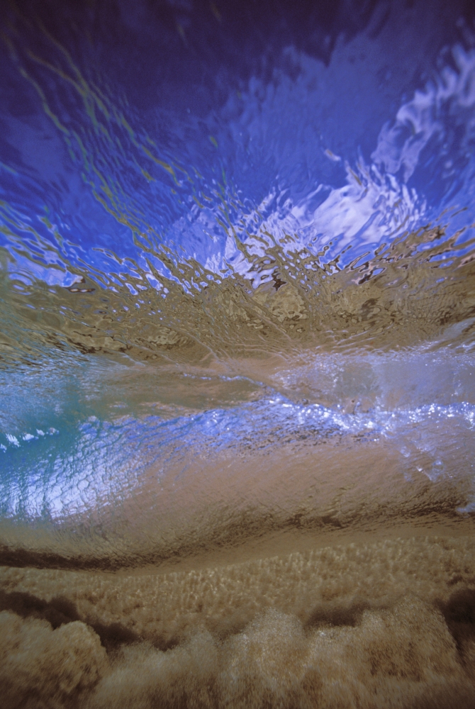 Hawaii Abstract Underwater View Of Breaking Wave Canvas Art - Vince Cavataio Design Pics (22 x 34)