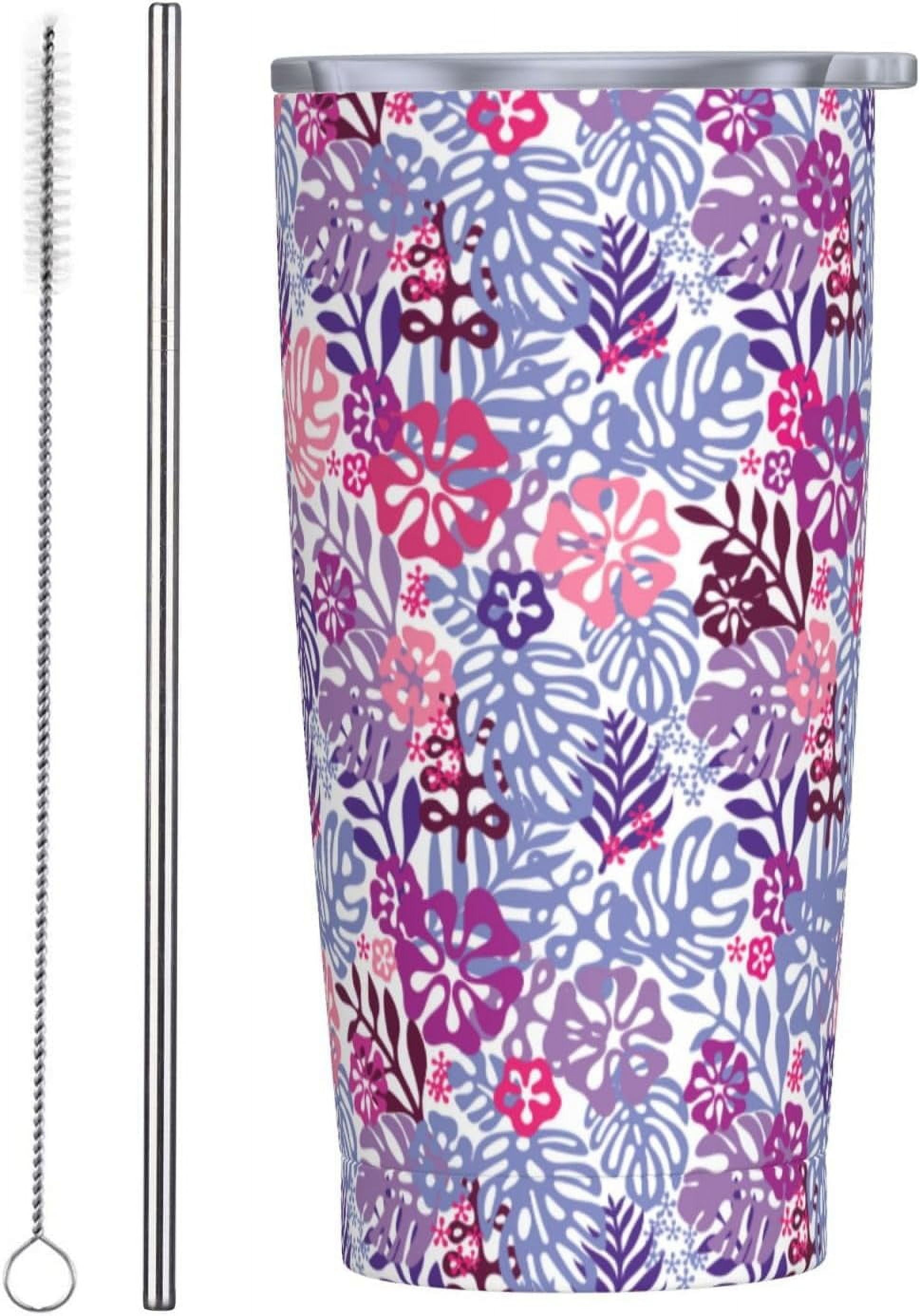 Hawaii Aloha Florals 20oz Travel Tumbler With Lid And Straw, Tropical  flowers Stainless Steel Tumblers Insulated Coffee Cup Mug Gift For Men  Women - Walmart.com