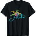 thumbnail image 1 of Hawaii Aloha Flower Vintage Retro Graphic Gift T-Shirt, 1 of 4